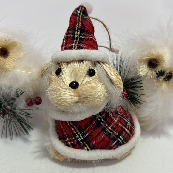 Lot 4 Christmas Holiday Ornaments Feather & Or Twigs Decorations Used - Picture 4 of 12